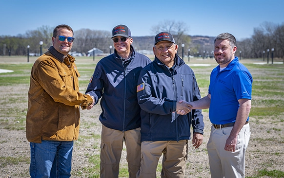MPL team members shaking hands with Tribal leaders